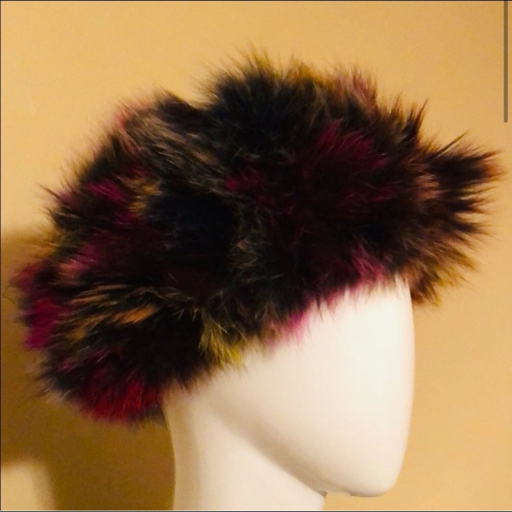 Real Fox Fur.gorgeous mixture of color will go beautifully with anything !